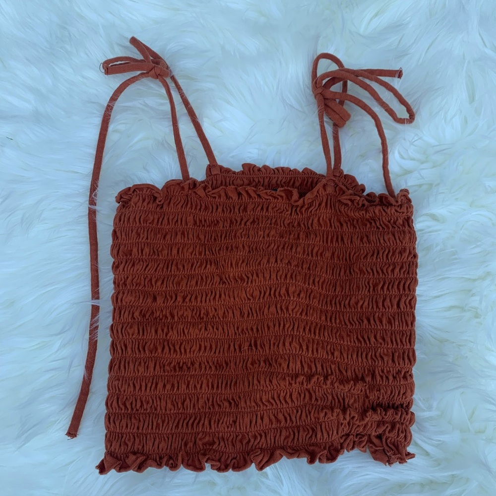 Burnt orange cropped tank
